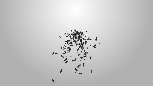 Płynna animacja pętli realistycznych pustych metalowych butelek bez końca spadające tło pętli. — Wideo stockowe