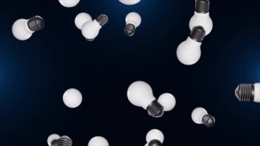 4K 3D Enerji tasarrufu ampulü yeşil ekran arkaplanı veya krom tuş üzerine düşüyor.