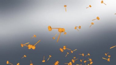 Hareket halindeki yargıç Gavel 'in yeşil ekran döngü arka planında döngü animasyonu. Adaletin Çekici