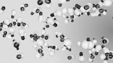 Parlayan ampul ışıkları düşüyor. Döngü animasyonu. Ampullerin çevrilebilir canlandırılmış arkaplanı.