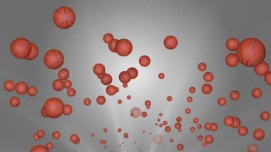 4K Güzel Basketbol Topu Yeşil Ekran Döngüsü 3d Animasyon 'da Yavaş Çekimde Dönüyor.