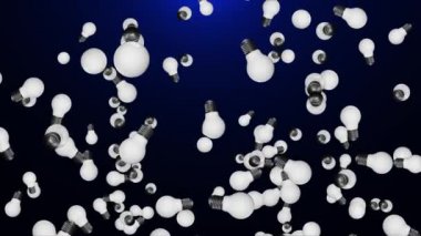 4k ampul yavaşça düşüyor Döngü Canlandırma Arkaplanı.