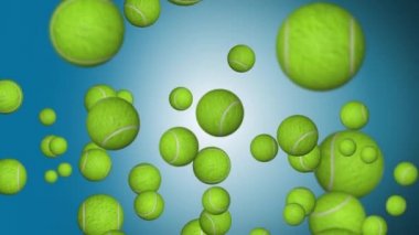 Tenis topu, Yeşil Ekran Döngüsü Futbol Topu 3D Animasyonu 'nu da ekliyor. Spor ve eğlence..