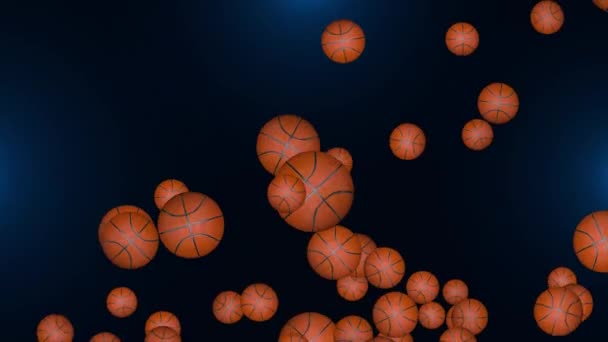 4K 3D篮球在绿色屏幕上旋转动画背景，循环 — 图库视频影像
