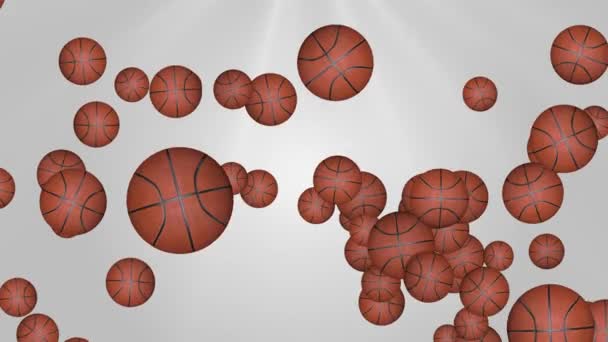 Baloncesto pelota en la animación de pantalla verde de la bola de spinning 3D renderizado 4K. Torneo de baloncesto — Vídeo de stock