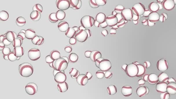 4K 3D baseball sportovní smyčka zelená obrazovka Pozadí — Stock video