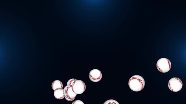 4K 3D baseball sport loop green screen Background — Vídeos de Stock