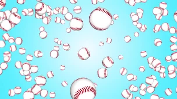 4K Baseball bollen kasta i rörelse på grön skärm. Loop fotboll 3d Animation. — Stockvideo