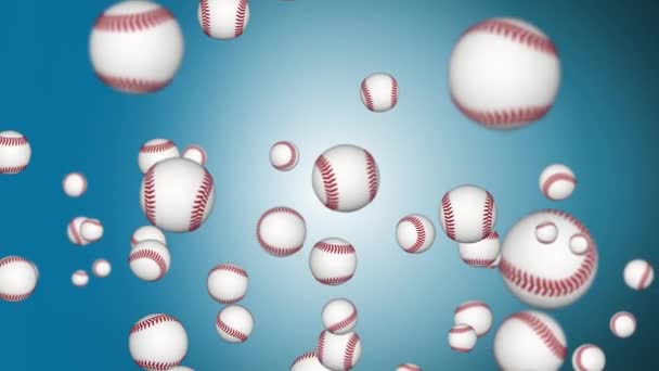 4K Baseball ball throw in Motion on Green Screen. Loop soccer ball 3d Animation. — Stock Video