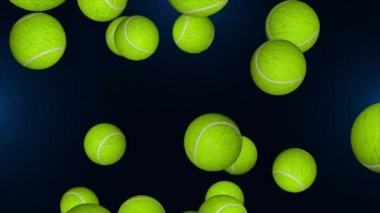 Tenis topu, Yeşil Ekran Döngüsü Futbol Topu 3D Animasyonu 'nu da ekliyor. Spor ve eğlence..