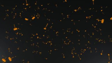 3 boyutlu yargıç çekiç Yargıç Gavel çekiç yargıç ya da açık arttırma çekiç 4K yeşil ekran animasyonu.