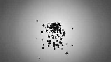 Mezuniyet 3D uçan şapkalar gökyüzüne doğru. Sanal mezuniyet evde kalma kavramı.