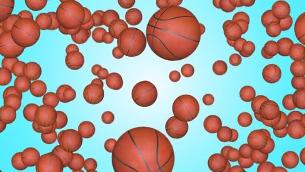 Baloncesto pelota en la animación de pantalla verde de la bola de spinning 3D renderizado 4K. Torneo de baloncesto — Vídeo de stock