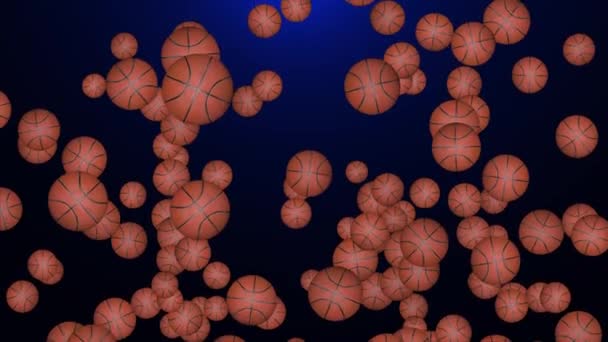 4K 3D Basketball ball spinning on a green screen Animation background, loop — Vídeos de Stock