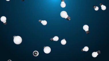 4K 3D Enerji tasarrufu ampulü yeşil ekran arkaplanı veya krom tuş üzerine düşüyor.