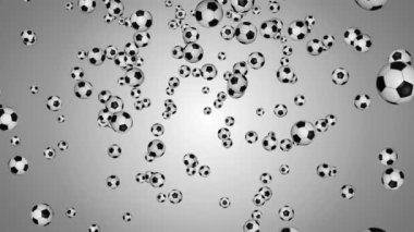 4K 3D animasyon futbol topu. Düşen yeşil ekran arkaplanında top döndürüldü.