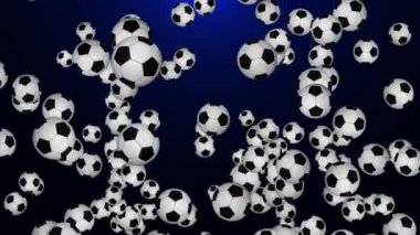 4K döner futbol topu yeşil arka planda izole edildi. Spor futbolu. Alfa Kanalı 3d.