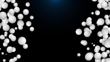 4K arkaplan oluşturan düşen altın golf toplarının 3 boyutlu animasyonu.