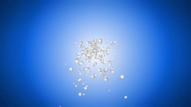 4K 3D golf topu yeşil ekran döngüsü arka planında izole edildi.