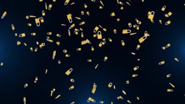 Dönen asma kilit 3d asma kilit arka planı animasyonu. Kilit. Güvenlik, güvenli, gizlilik kavramı