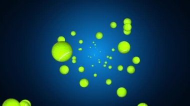 Tenis topu, Yeşil Ekran Döngüsü Futbol Topu 3D Animasyonu 'nu da ekliyor. Spor ve eğlence..