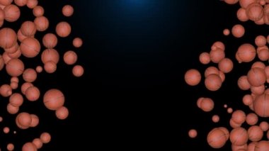 3 boyutlu dönen topun yeşil ekran animasyonunda basketbol topu 4K yapıyor. Basketbol turnuvası