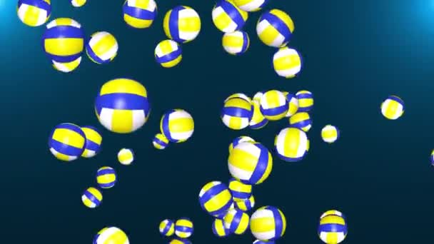 3D forgó röplabda hurok háttér. Sport felszerelés, mint loo 4K videó háttér. — Stock videók
