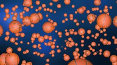 4K Güzel Basketbol Topu Yeşil Ekran Döngüsü 3d Animasyon 'da Yavaş Çekimde Dönüyor.