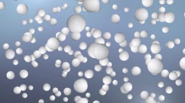Üç boyutlu gerçekçi golf topu, siyah arka planda düşen animasyon. Ulusal golf şampiyonası konsepti