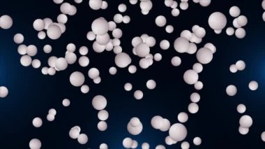 4K 3D golf topu yeşil ekran döngüsü arka planında izole edildi.