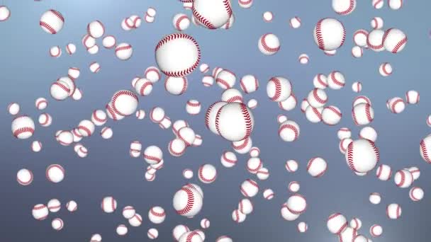 4K 3D honkbal sport lus groen scherm Achtergrond — Stockvideo