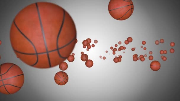 Basketball ball on green screen animation of spinning ball 3D rendering 4K. Basketball tournament — Vídeos de Stock
