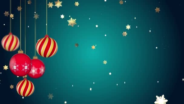 Karácsonyi Újévi Keret Nyaralás Lógó Dísztárgyak Szalagok Karácsonyfa Ragyogó Garland — Stock videók
