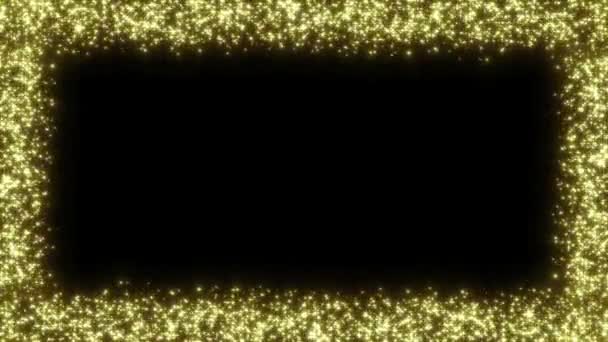 Golden Glitter Luz Mágica Brillante Golden Special Christmas Background Animación — Vídeos de Stock