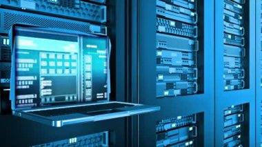 Veritabanı Saldırısı Uyarı Metni Bilgisayar Ekran Giriş Girişi ve Parola sunucu rafları veri merkezi odası interneti üzerinde. Siber terörizm, Yazılım Sistemi Verilerinin hacklenmesi Hata kavramını aştı