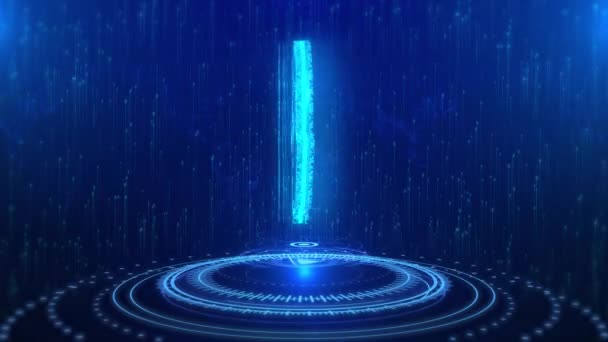 Çevre Metni Siberuzay Gelecek Dijital Teknoloji Hologramı Hologram Konsepti Çevre — Stok video