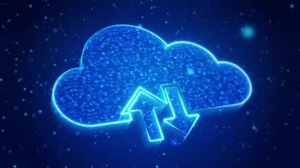 Cloud Computing Digital Technology Virtual Screen Hud Hologram Tech Loop – Stock-video