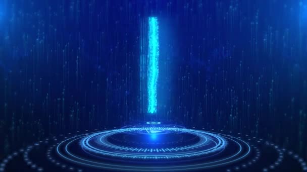 Otomasyon Metni Siberuzay Gelecek Dijital Teknoloji Hologram Döngüsü Konsepti Otomasyon — Stok video