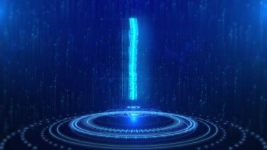 5G Metin Siberuzay Gelecek Dijital Teknoloji Hologram Döngüsü Konsepti. İnternet Mobil Kablosuz Şirketi. 5G ağı, yüksek hızlı mobil internet, yeni nesil ağ konsepti. bulut hesaplama