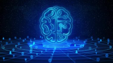 Beyin Teknolojisi Metni Gelecek Dijital Teknoloji Ai Siber Uzay Derin Öğrenme Geçmişi. Teknoloji beyin dijital veri kavramı. Derin Öğrenen Modern Gelecekçi Siber İnovasyon. Hızlı dijital ağ.