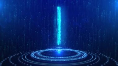 Power Button Metni Siberuzay Gelecek Dijital Teknoloji Hologram Döngüsü Konsepti. Çalıştır, neon ışığı başlat, değiştir. , fütüristik dijital yenilik Güç düğmesi ışığını başlat, değiştir.