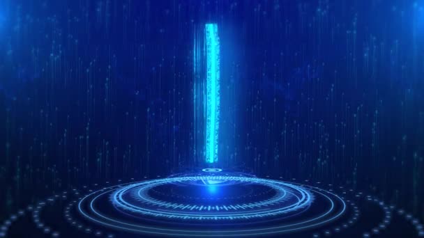 Texte Santé Cyberespace Future Digital Technology Hologram Loop Concept Affaires — Video