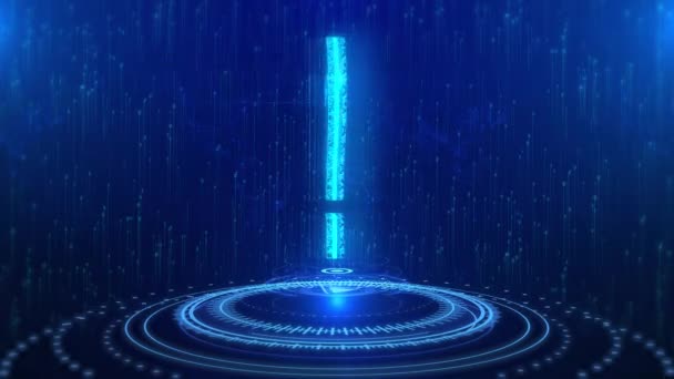 Soru Mark Metni Siberuzay Gelecek Dijital Teknoloji Hologramı Konsepti Sorunlar — Stok video