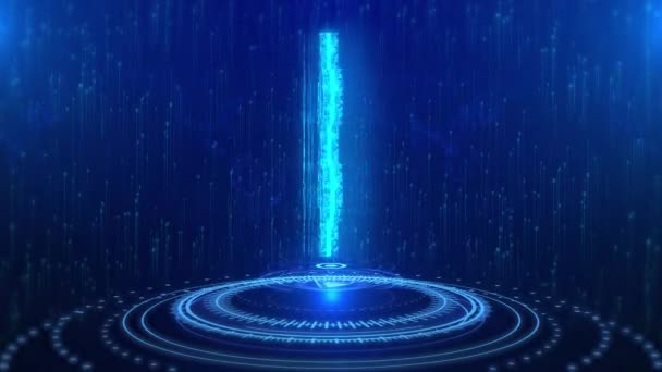 Réseau Médias Sociaux Texte Cyberespace Future Digital Technology Hologram Loop — Video
