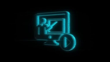 Çevrimiçi eğitim araştırmaları online öğrenim, webinar, çevrimiçi eğitim, iş eğitimi için siyah arkaplan kullanımı hakkında e-öğrenim Simgesi Döndürme.