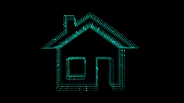 数码动画的家庭图标 财产估价的概念 搜查房屋的概念 住房和公寓 房地产概念 — 图库视频影像