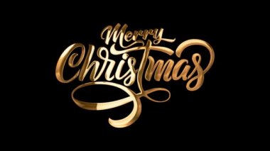 Mutlu Noeller. Mutlu yıllar 2023. Typography Golden metin animasyonu siyah arkaplanda. Kış Noel kartı ya da lüks parti davetiyesi için ideal. Kutlama kartı 2023.