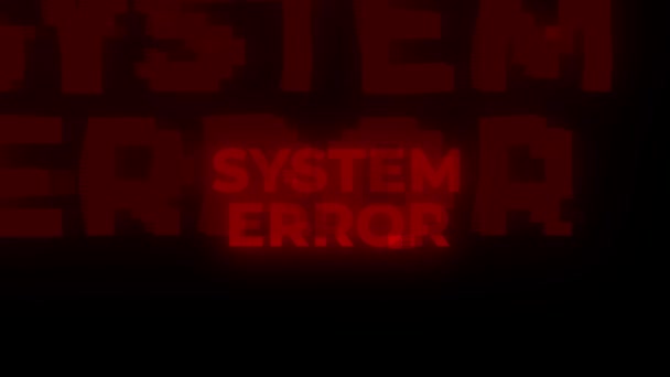 Error Del Sistema Red Warning Error Alert Computer Virus Alert — Vídeos de Stock