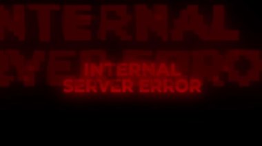 İç Sunucu Hatası Kırmızı Uyarı Bilgisayar Virüsü Alarmı Mesaj Arızası. Veri Bilgisayar Sistemi Hacklendi, Bilgisayar dikkat bağlantısını keserek uyarı kavramını bozdu
