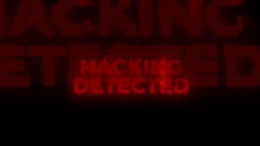 Hacklenen Kırmızı Uyarı Hatası Bilgisayar Virüsü Alarmı Mesaj Hackleme Hatası. Hackleme, veri hırsızlığı, dolandırıcılık, sahtekarlık. Siber suç, Bilgisayar virüsü saldırısı, siber güvenlik, kötü amaçlı yazılım, suç.